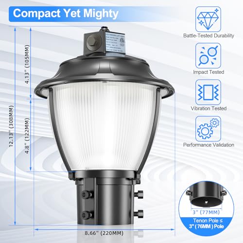 LED Post Top Light Post Lights Fixture with Photocell