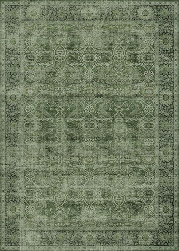2x3 Entryway Rug Grey Washable Vintage Rugs for Entryway Kitchen Low Pile Non