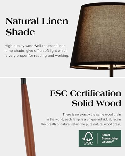 Wood Standing Floor Lamp