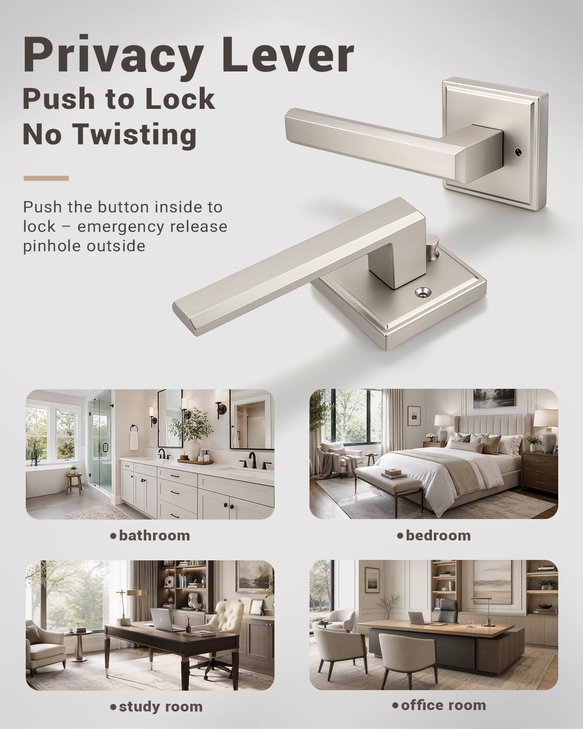 Door Knob with Lock (Nickel)