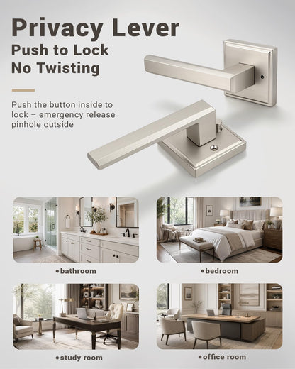 Door Knob with Lock (Nickel)
