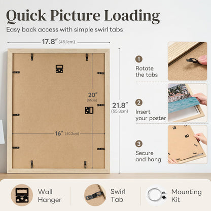 24 Pack 16x20 Frames (White Oak / 16x20)