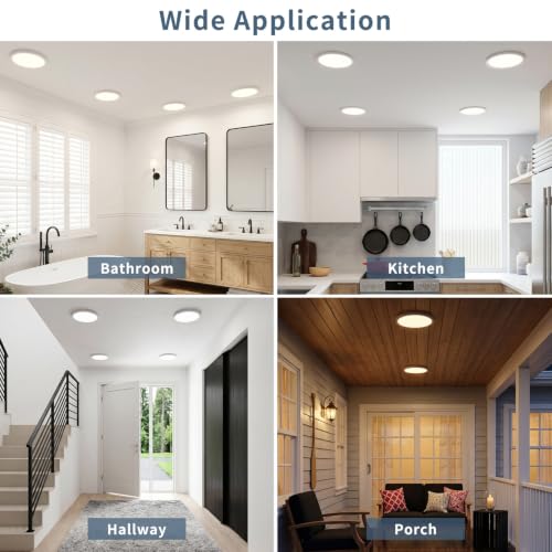 Black 11.4 Inch 4PK LED Flush Mount Ceiling Light
