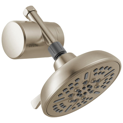 8 Setting Shower Head Brushed Nickel with Clarifi Standard Shower Filter Attachment with Filter (Satin Nickel)
