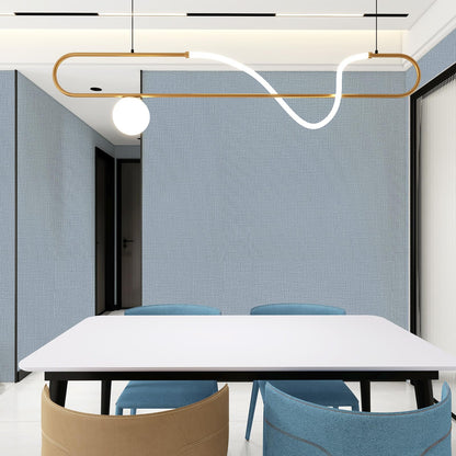 Blue Grasscloth Peel and Stick Wallpaper 15.7"x120" (Blue / 15.7" x 120")