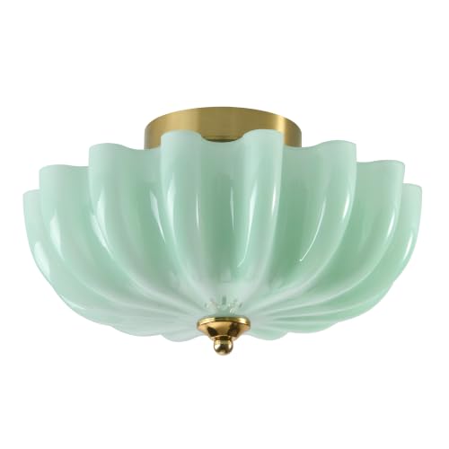 Milk Glass Schoolhouse Ceiling Light