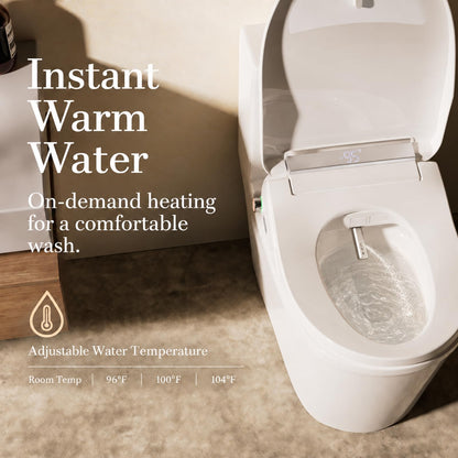 Electric Bidet Toilet Seat Elongated With Warm Water Wash