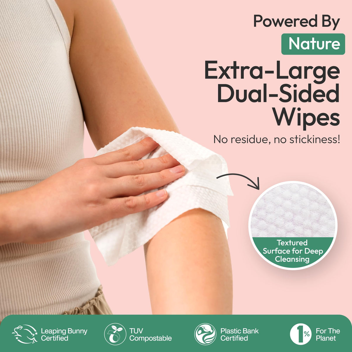 Travel Deodorant Wipes for Women & Men (Variety Pack - 50 Count)