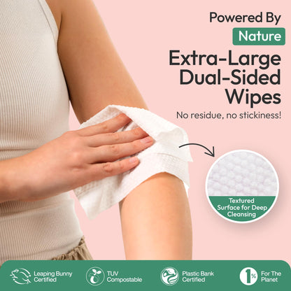 Travel Deodorant Wipes for Women & Men (Variety Pack - 50 Count)