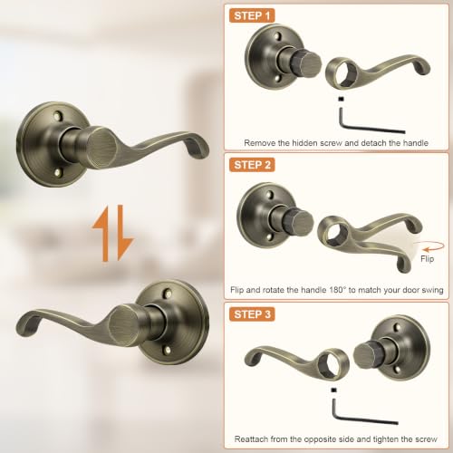 Door Handles Black Gold
