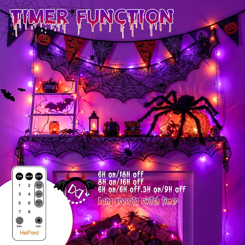 Orange Purple Halloween Lights