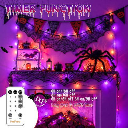 Orange Purple Halloween Lights