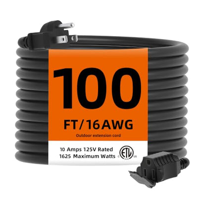 100FT Outdoor Extension Cord Waterproof (100 FT)