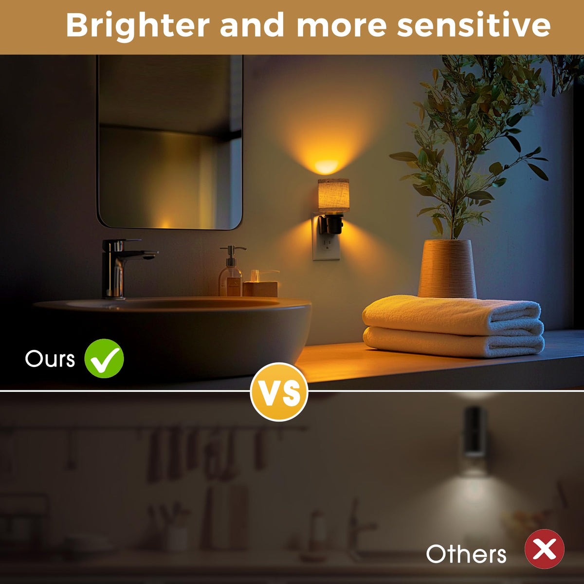 Night Lights Plug into Wall (Cylinder-Amber / 1 Pack)