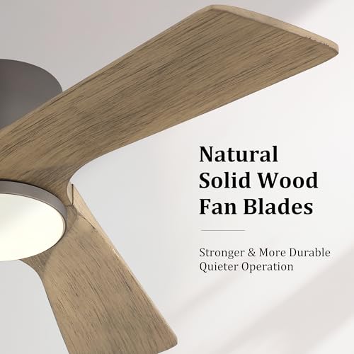 Flush Mount Ceiling Fan with Light 36"