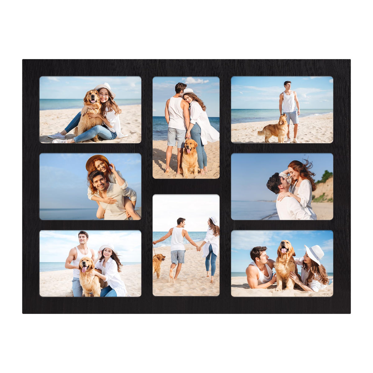 4x6 Collage Picture Frame (Rustic Black / 13x17in (1Pack))
