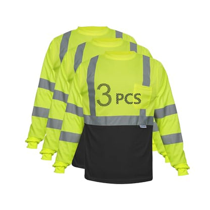 High Visibility Long Sleeve Reflective Safety Shirt for Working