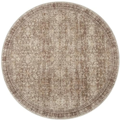 Round Rug 4ft (Dark Brown / 4' (Round))