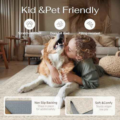 4x6 Light Cream Neutral Area Rug (Cream / 4' x 6' (Rectangular))