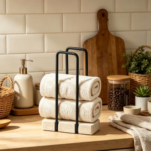 Travertine Texture Hand Towels Holder