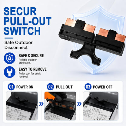 60A Non Fused Disconnect Switch Box 240V (Non-Fused (Compact Size))