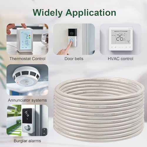 18 2 Thermostat Wire 30FT (white-18/2 / 30FT)