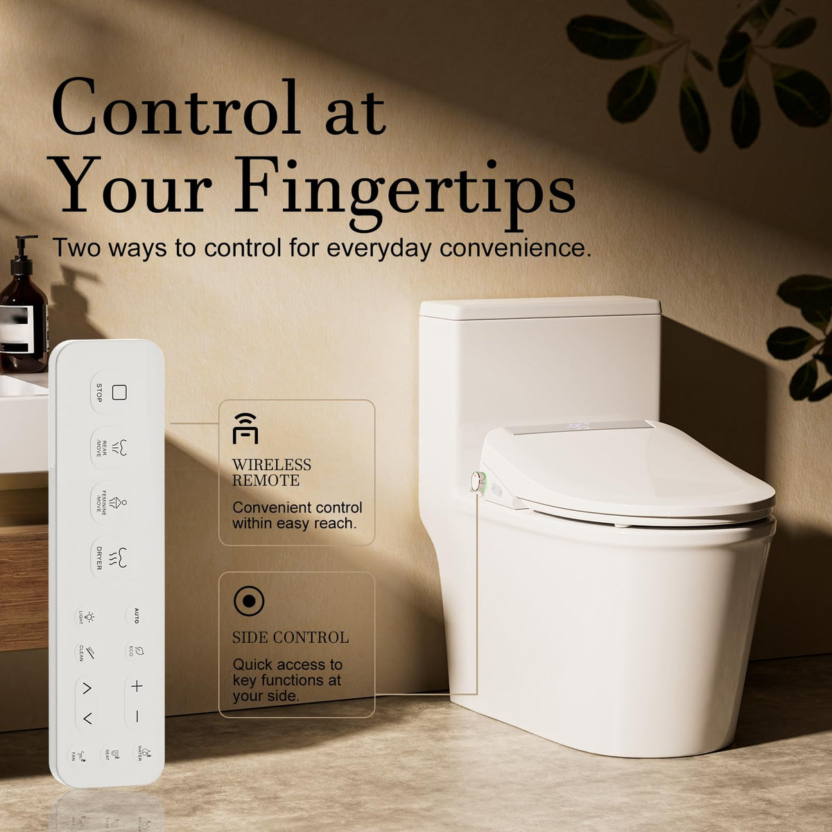 Electric Bidet Toilet Seat Elongated With Warm Water Wash