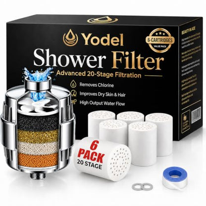 Shower Head Filter with 6 Replacement