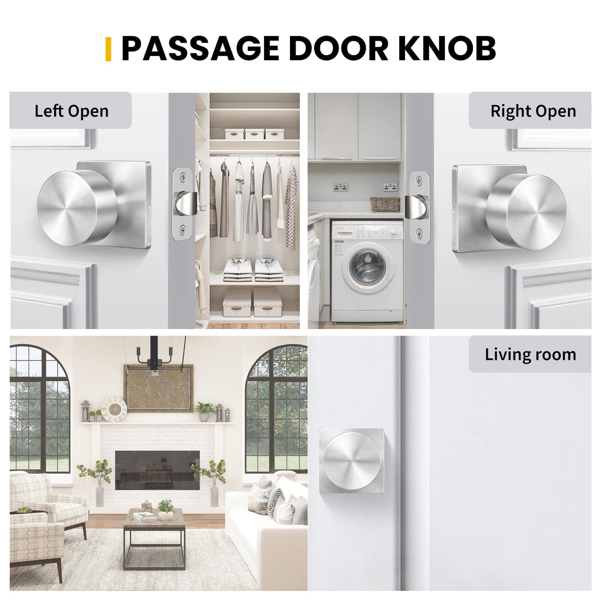 Brushed Nickel Closet Door Knobs (Brushed Nickel)