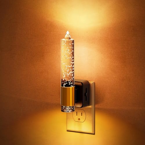 Night Light Flameless Candle Amber Night Lights Plug into Wall