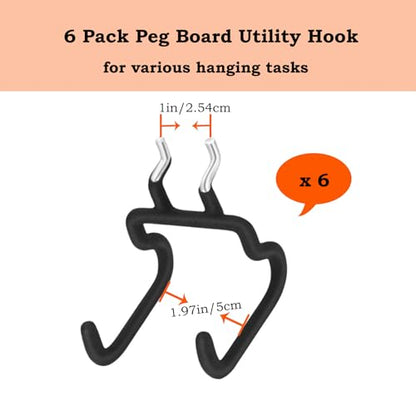6 Pack Pegboard Hooks