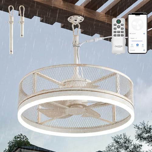 Smart Waterproof Gazebo Ceiling Fan with Light