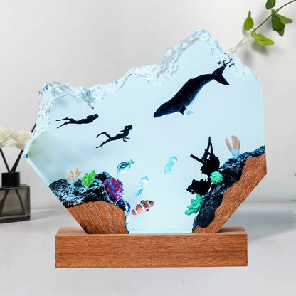 Humpback Whale Resin Lamp (Humpback Whale / L)