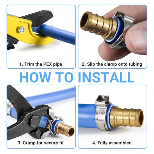 Stainless Steel PEX Cinch Clamps