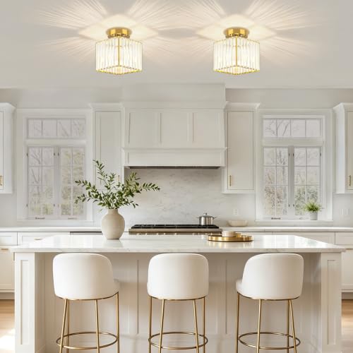 2 Pack Crystal Ceiling Light Fixtures