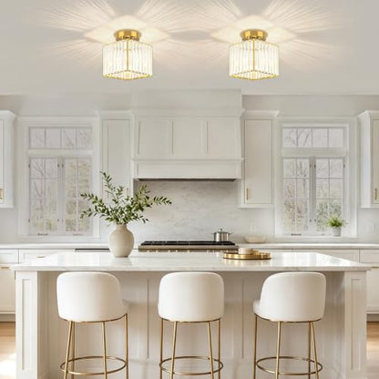 2 Pack Crystal Ceiling Light Fixtures
