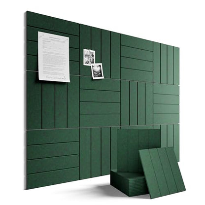 48" x 36" Large Felt Bulletin Board (Christmas Green / Bold-stripe 12-pack)