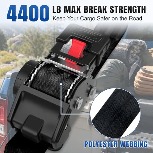 Retractable Ratchet Straps Heavy Duty