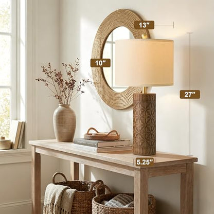 26" Farmhouse Table Lamps Set of 2