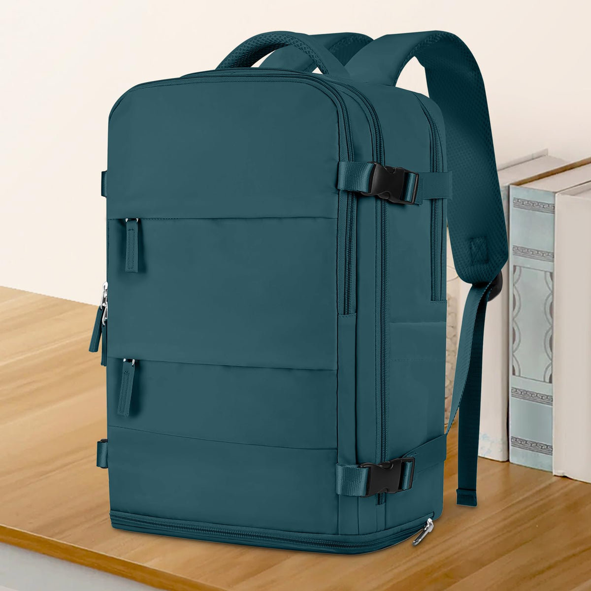 Travel Backpack For Women Men (Peacock Blue / 25 liters)