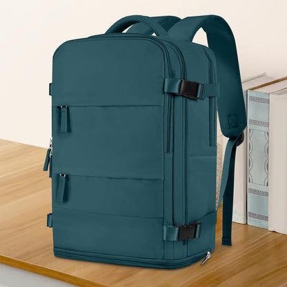 Travel Backpack For Women Men (Peacock Blue / 25 liters)
