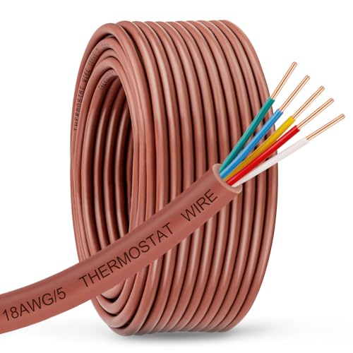 18 5 Thermostat Wire 50FT (Brown-18/5 / 50FT)