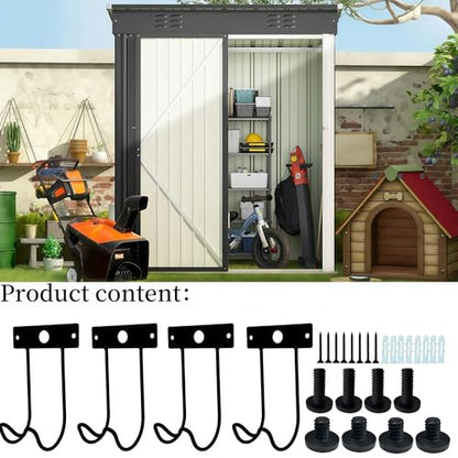 4 Pack Storage Shed Hooks