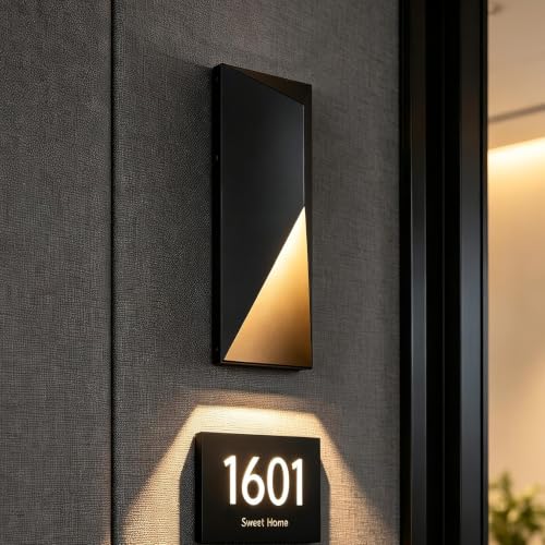 Black LED Outdoor Wall Light 2 Packs