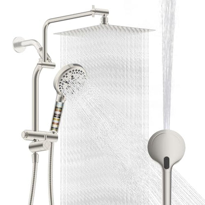 All Metal Rainfall Showerhead Combo