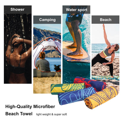 Microfiber Beach Towel Quick Dry (01sea turtle / 63.00" x 31.50")