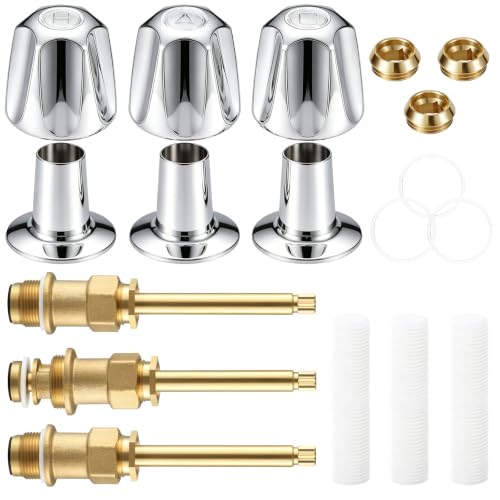 3 Piece Bathtub Shower Knob Replacement Kit