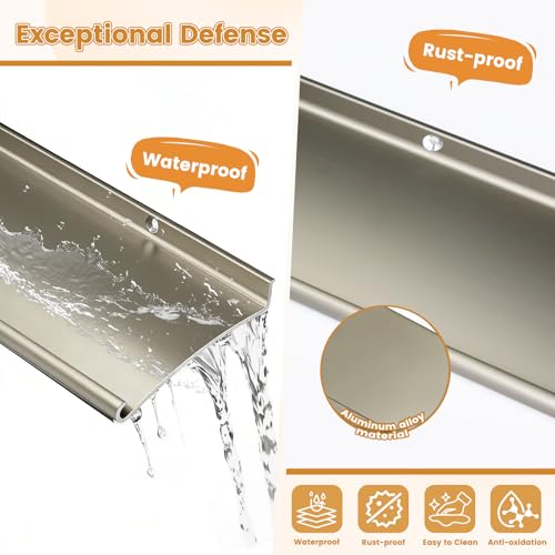 4" Extra Wide Door Rain Drip Guard
