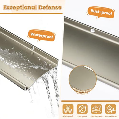 4" Extra Wide Door Rain Drip Guard