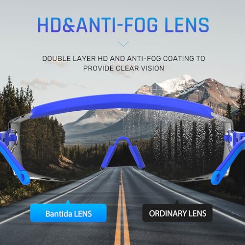 Anti fog Safety Glasses Over Glasses (Blue)